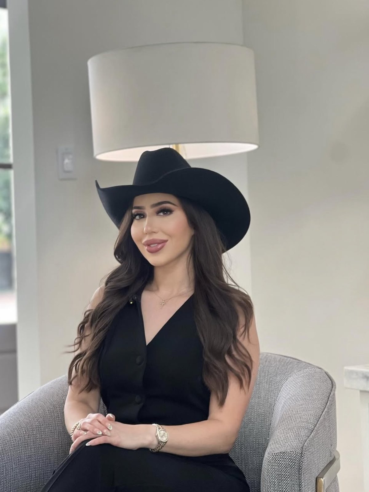 Genesis Garcia in a model home